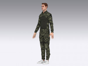 army tactical camouflage military uniform 3D-Modell
