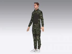 uniforme militar de camuflagem t&aacute;tica do ex&eacute;rcito Modelo 3D