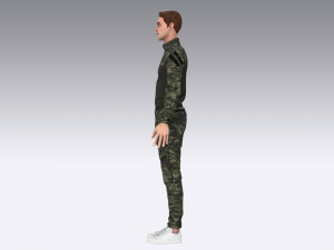 army tactical camouflage military uniform 3D-Modell