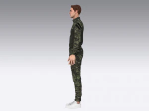 uniforme militar de camuflagem t&aacute;tica do ex&eacute;rcito Modelo 3D
