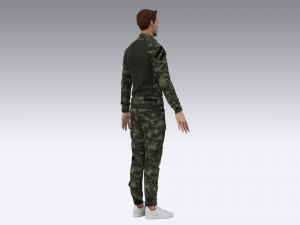 army tactical camouflage military uniform 3D-Modell