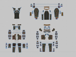 army tactical camouflage military uniform 3D-Modell