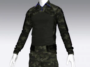 uniforme militar de camuflagem t&aacute;tica do ex&eacute;rcito Modelo 3D