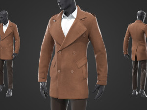Mens coat Modelo 3D