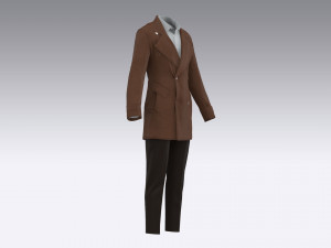 Mens coat 3D Модель