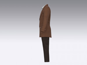 Mens coat 3D Модель