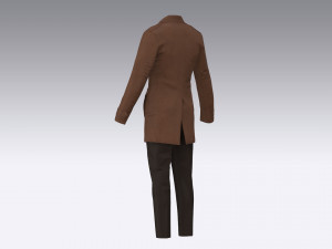 Mens coat 3D Модель