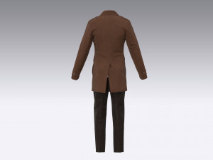 Mens coat 3D Модель