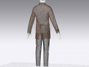 Mens coat 3D Модель