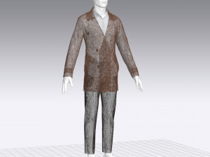Mens coat 3D Модель