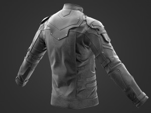 male leather jacket Modèle 3D