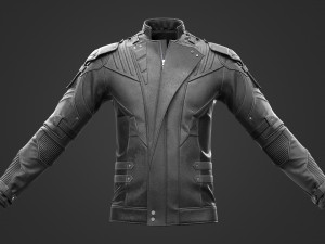 male leather jacket Modèle 3D