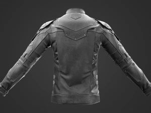 male leather jacket 3D Model