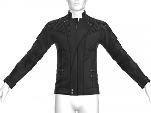 male leather jacket Modèle 3D