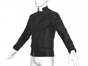 male leather jacket 3D Model
