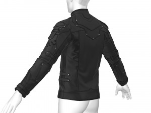 male leather jacket Modèle 3D