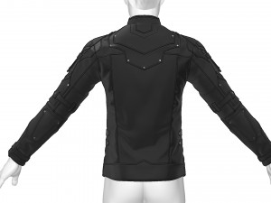 male leather jacket Modèle 3D