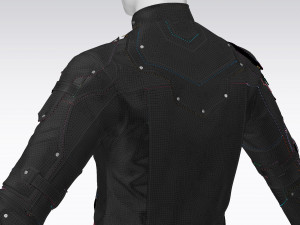 male leather jacket Modèle 3D