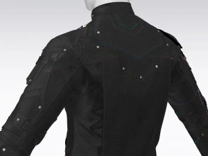 male leather jacket 3D Model