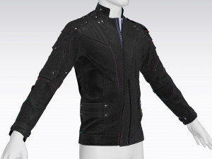 male leather jacket Modèle 3D