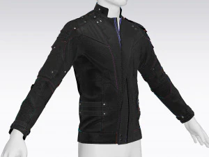 male leather jacket 3D Model
