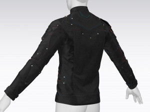 male leather jacket Modèle 3D
