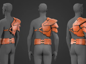 가죽 갑옷 3D 모델