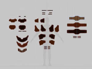 가죽 갑옷 3D 모델