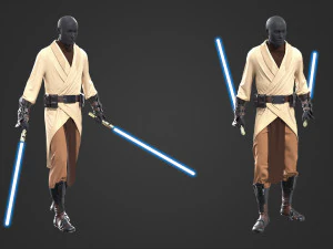 fantasia fant&aacute;stica de jedi fic&ccedil;&atilde;o cient&iacute;fica Modelo 3D