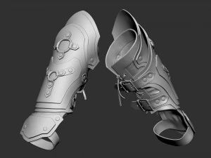 medieval bracers leather 3D Model