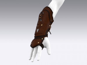 medieval bracers leather Modèle 3D