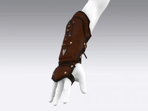 medieval bracers leather 3D Model