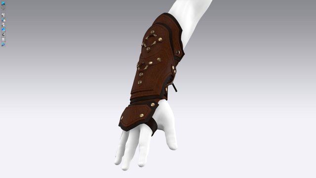 medieval bracers leather Modelo 3D in Vestuário 3DExport