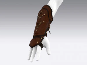medieval bracers leather 3D Model