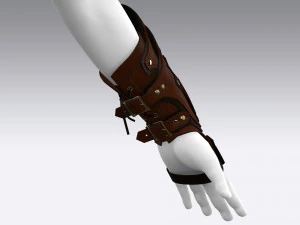 medieval bracers leather 3D Model