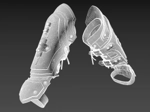 medieval bracers leather 3D Model