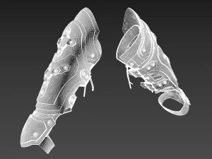 medieval bracers leather 3D Model