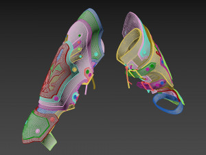 medieval bracers leather Modèle 3D