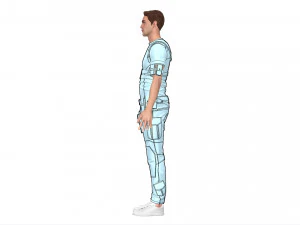 male tactical outfit cyberpunk military combat 3D Model