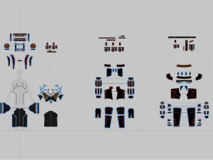 male tactical outfit cyberpunk military combat 3D Model
