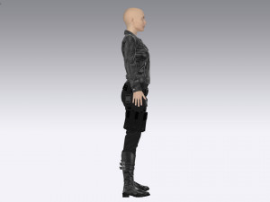 female tactical outfit military jacket pants boots equipment Modèle 3D