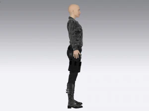 female tactical outfit military jacket pants boots equipment 3D Model