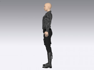 female tactical outfit military jacket pants boots equipment Modèle 3D