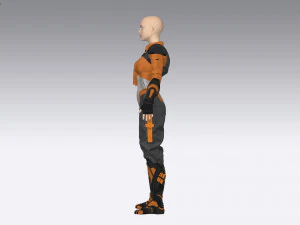 Sci-fi female outfit 3D Model