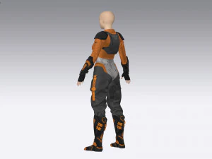 Sci-fi female outfit 3D Model