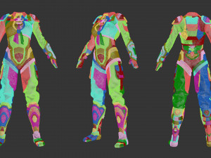Sci-fi female outfit 3D Model