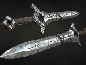 Old rune sword Modelo 3D