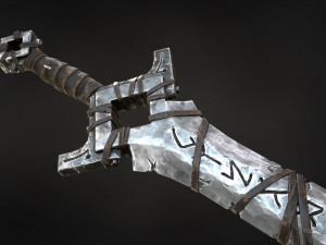 Old rune sword Modelo 3D