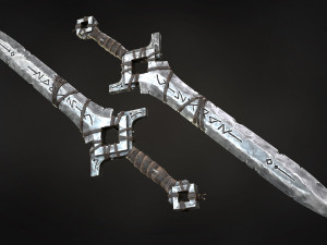 Old rune sword Modelo 3D