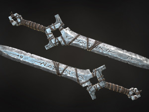 Old rune sword Modelo 3D